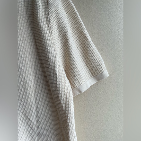 Madewell Men Ivory Johnny Collar Short Sleeve Sweater Polo Size Medium - Picture 11 of 15